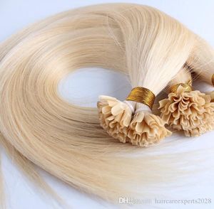 Keratin nagel / u tip hår 1g / s 100s / pack blond färg # 613 # 60 # 22 # 27 # 20 Remy hårförlängningar grossistpris