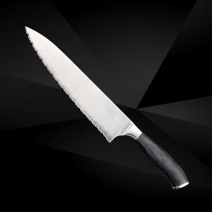 Szef kuchni ze stali nierdzewnej Knife Mięso Cleaver Noże Knice Kuchnia Cutter Narzędzia Gotownicze Ząbkowane Mrożone Mięso Nóż