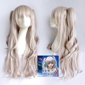 Anime Charlotte Nao Tomori Peruca De Cabelo Encaracolado Peruca Cosplay Prop