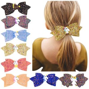 Glitter Hair Bows Clips Accessories for Girls Kids Shiny Hairpins Fairy Clip Handmade Barrettes Party Outfit Headwear