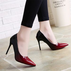 Spring 2020 New Women's Pointed Toe Shoes Dress Drunken High Heels Wedding Dress Shallow Mouth Shoes