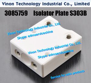 3085759 edm Placa Isoladora S303B 57.5x50x20 Distância 26mm Superior para AQ327, Unidade de Guia AQ537 97 Bloco de Guia edm Cerâmica para Cilindro Compacto