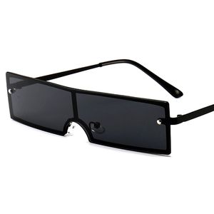 2019 tendência retângulo óculos de sol das mulheres óculos de sol preto marca designer de moda integrada óculos de sol para o sexo feminino masculino retro eyewear