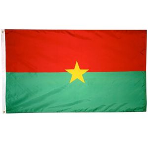 Bandeira de Burkina Faso 90x150cm Bandeira PELE Nacional País Bandeira 3x5 ft frete grátis para Festivais Início Reunião Decoração