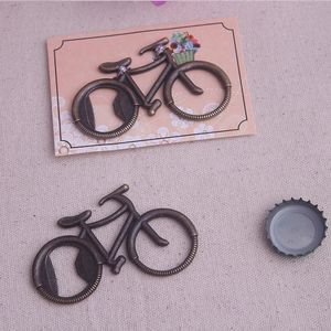 Vintage Metal Cykelcykelformad ölflasköppnare för cykling Lover Bröllop Favor Party Presentkort Förpackning