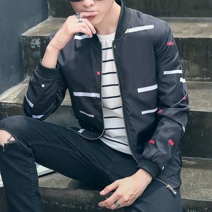 Alta qualità 2017 Nuova moda giacca da uomo vestiti college slim fit casual uomo giacche cappotti giacca da uomo giacca da baseball bomber S191019