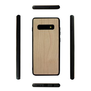 Eco-friendly caixa de madeira maciça para samsung galaxy s10 s10lite s10 mais s10e caso do telefone móvel de madeira de bambu macio tpu à prova de choque-tampa do amortecedor