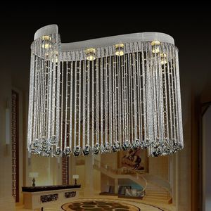 Wisiorek Lampy Moda Restauracja Roadlight S Shaped Room Chandeliers Sufit Light Sypialni Lampa LED Crystal Hall