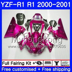 Ciało dla Yamaha YZF 1000 YZF R 1 YZF-1000 YZFR1 00 01 Rama 236HM.45 YZF-R1 00 01 Różowe Różowe Hot YZF1000 YZF R1 2000 2001 Owalnia