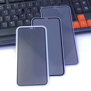 1000 pcs capa completa privacidade vidro temperado protetor de tela anti-espião para iphone 6 6s 7 8 mais x xs xr max dhl livre