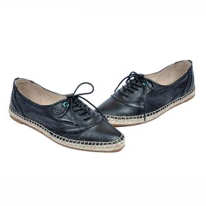 Hot Sale-8 Color New Women Handmade Hemp Shoes Woman Chic Oxford Shoes Lace Up Female Classic Shoes Round Toe