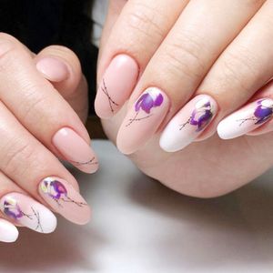 1pcs blommig glidande vatten klistermärken dekal för nagelkonst överföring tatuering flamingo blad gel manikyr lim dekor tips chstz508-706