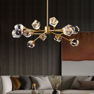 luxury ceiling crystal chandelier living room brass chandelier lighting dining gold led lustre kitchen fixture lighting bedroom