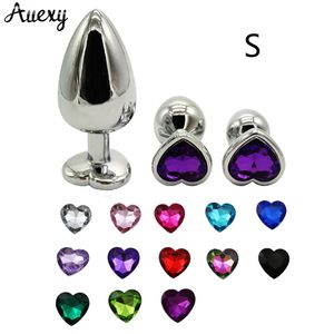 Auexy الجنس vigin القلب buttplug المعدن المقاوم للصدأ بعقب المكونات مثلي الجنس sextoy للمرأة الرجال analplug المثيرة tapon الشرج جوهرة إنتاج J190523