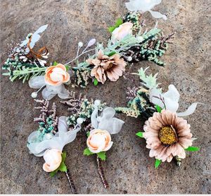 estilo de noiva flores estilo coreano cabeleireiro clipe flores naturais secas acessórios para o cabelo tiara artesanal vestido de casamento