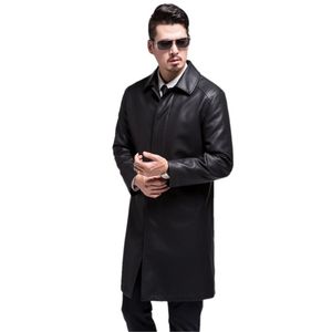 809 Cappotto lungo da uomo in pelle di nuova moda Cappotto di pelliccia di pecora Cappotto lungo da uomo invernale