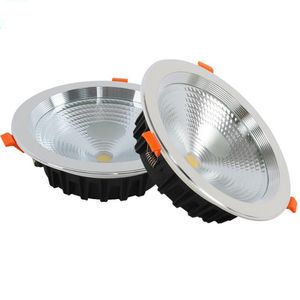 Lampa LED Lampa Downlight 7W 10W 12W 15W 20W 20W 30W COB LED spot AC 110 V 220 V Wbudowane wnęki Downlights Okrągły panel światło wewnętrzne światło