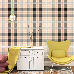 Nordic Ins Style Wallpaper Living Room Bedroom Simple Modern Black and White Checked Oregular Line Background Bakgrund