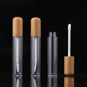 5 ML Vintage Bambu Paketleme Şişesi Boş Dudak Parlatıcısı Konteynerler Balsam Tüp Kozmetik Kaplar Ambalaj Ruj DIY