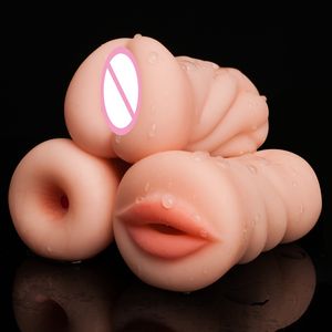 Male Masturbator Adult Sex Toys Anus Vagina Pussy Mouth Oral Sex Artificial Vagina Anal Vibrator Masturbation Sex Toys For Men SH190730