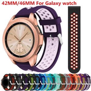 Newest for Samsung Galaxy Watch 46mm Bracelet Accessories 20 22mm Silicone strap for Samsung Galaxy Watch 42mm smart watch band