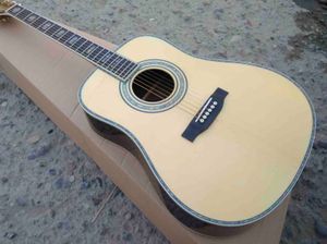 Fabbrica personalizzata Tutta la chitarra acustica in legno massello Solo un pezzo di tastiera ebano del collo 41 pollici 45D 