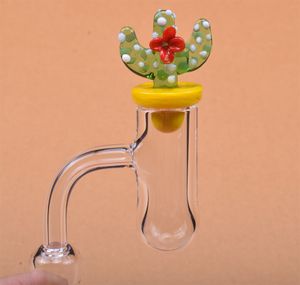 Круглый Bottom Banger Orion Banger OD 20mm Flat Top Холодная звезда Quartz Banger со стеклянной крышкой карбюратора