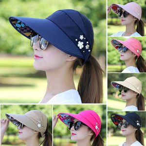 Foldbale 여성을위한 일요일 모자 넓적 다리 태양 모자 UV 보호 모자 Floppy Beach Packable Visor