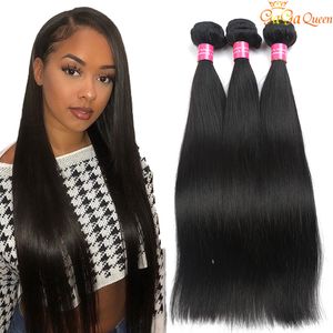 9A Brazilian Straight Hair Bundles 4Pcs Lot Virgin Unprocessed Brazilian Human Hair Extensions gagaqueen Brazilian Virgin Straight hair