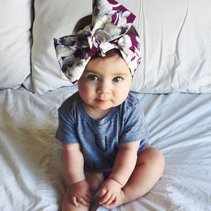 Baby Florals Head Bands Diy Bowknot Headband Infant Headband Barn Elastiska Huvudbonader Barnhår Tillbehör 14902