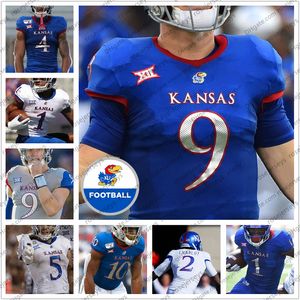 Kansas Jayhawks 2020 Fotboll # 2 Daglon Charlot 10 Khalil Herbert 3 Talib 9 Cromwell 21 Hadl 32 McClinton Män Youth Kid Jersey 3XL