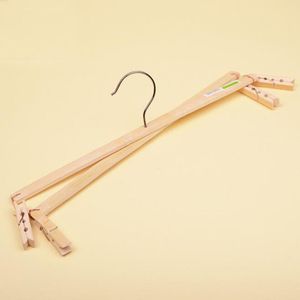 Natural Bamboo Pants Rack Hanger Pants Shorts Clips Drying Socks Underwear Rack Outdoor Camping Tool ZC1745