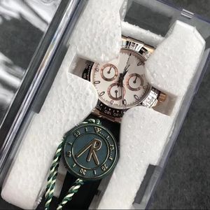 Mens/Womens Watches Richrd Mile White 40mm Automatic Chronograph Watch Cal.4130 Movement Ceramic Bezel 116518 Yellow Gold Cosmograph 904l armbandsur x