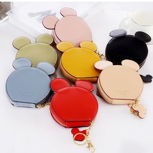 8 Styles Mouse Ears Wallet Zipper Key Card Holder Coin Purse Child mini Phone Money Pouch Kids Shoulder Bags Cartoon Storage Pouch M716