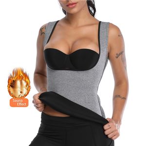 Frauen Body Shaper Schweiß Taille Trainer Workout Tank Top Abnehmen Weste Bauch Fett Brenner Neopren Shapewear USPS Schnelle Lieferung