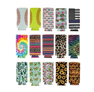 Neoprene Tumbler Vacuum Sleeve Cup Bag Isolated Water Bottle Cover Hylsa Fodral Pouch 30oz Leopard Print Rainbow Sunflower Softball LSK144