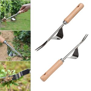 Borttagning Garden Farmland Multifunction Weeder Grävning Lawn Handverktyg Rostfritt stål Puller Utomhus Maskrosskärare Transplantation Skopa