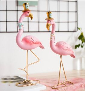 Ins creative flamingo ornaments Nordic room decorations home living room bedroom girl heart cute little furnishings