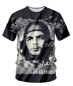Nova Moda Mens / Mulher Che Guevara Graffiti T-Shirt Estilo de Verão Engraçado Unisex 3D Imprimir Casual Camisa Tops Plus Size AA0145