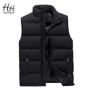 Hanhent 패션 남자 조끼 슬림 두꺼운 따뜻한 겨울 남성 겉옷 Bodywarmer 2018 Streetwear 민소매 코트 재킷 큰 크기
