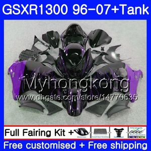 1Set For SUZUKI Hayabusa GSXR-1300 03 04 05 2006 2007 Sale Black Hot 333HM.254 GSXR1300 96 GSXR 1300 2002 2003 2004 2005 06 07 Fairing +Tank