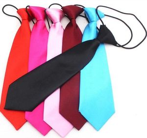 Kids Ties Boys Solid Candy Color Tie Primary School Necktie Party Dress up Neck Tie Team Stage Neckwear Wedding Casual Tie Halloween A5262