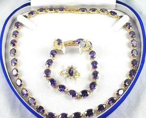 Cubic Zircon Halsband Armband Örhänge Ring Smyckesset Kvinnor Bröllopspresentergratis frakt