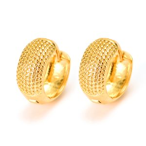 10K Pure Yellow Gold GF Broadside Earring Real Italy Damen-Flash-strahlender Mädchen-Mode-Kind-Kinder-Schmuck