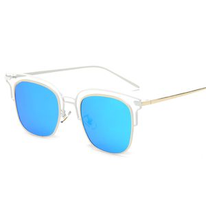 الفاخرة-الجديدة الاستقطاب الموقف النظارات طلاء مرآة عدسة للجنسين الأزياء نظارات شمسية جوفاء إطار نظارات باردة