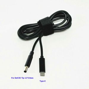 Cabo de carregamento rápido pd usb c tipo c macho para dc 4.5x3.0*0.6mm para laptops dell 1.5m cabo 65w ultrabook xps: xps 12 xps 13 series