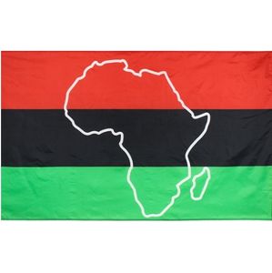 90 x 150 cm große Afro-Afrikaner-Umrisskarte, Flagge zum Aufhängen, 90 x 150 cm, Afrika-Banner, Flaggen mit zwei Ösen