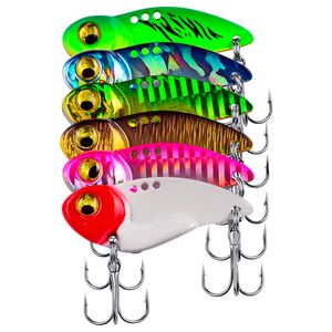 6 pçs / set 5g / 8g / 14g / 20g modelo de metal VIB isca de pesca isca vibração gelo mar Raft Fly Tackle