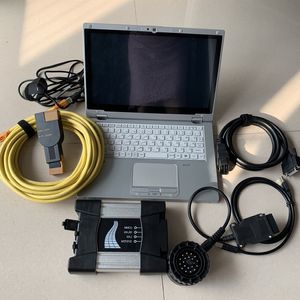 För BMW-diagnosverktyg ICOM Nästa senaste 480 GB SSD CF-AX2 Laptop i5 8G Används pekskärm 360 graders rotationskablar fulla