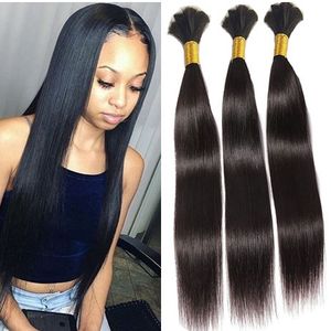 Human Hair Bulk No Attachment 3pc Mongolian Crochet Braiding 3 Piece Hair Bulks